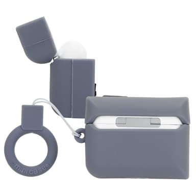 TPU AirPod etui Veske (grå)