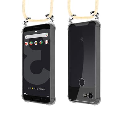 Google PIXEL 3 Deksel med Halskjede (gul)