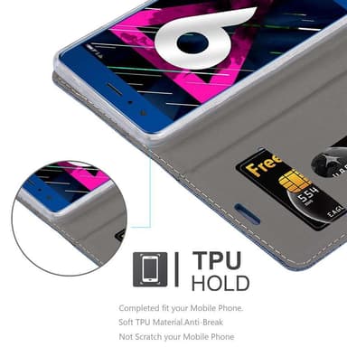 Honor 9 lommebokdeksel etui (blå)