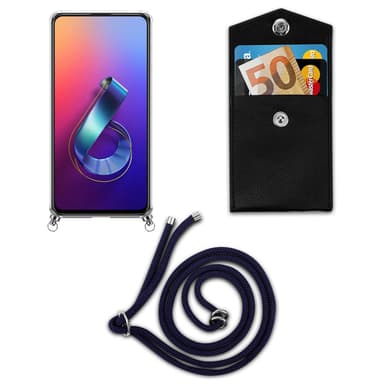 Asus ZenFone 6 Deksel med Halskjede (blå)