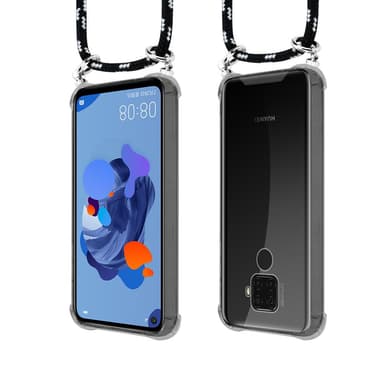 Huawei MATE 30 LITE Deksel med Halskjede (svart)
