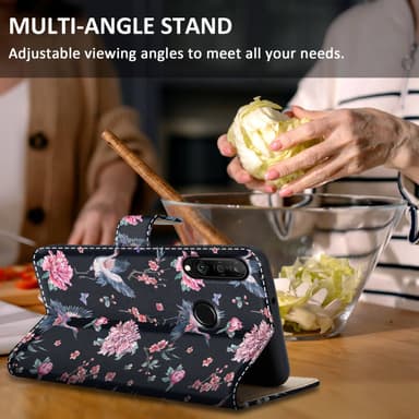 Huawei P30 LITE lommebokdeksel etui (svart)