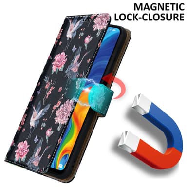 Huawei P30 LITE lommebokdeksel etui (svart)