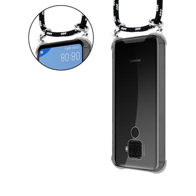 Huawei MATE 30 LITE Deksel med Halskjede (svart)