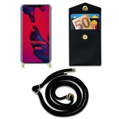 Huawei MATE 20 PRO Deksel med Halskjede (svart)