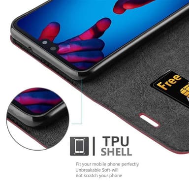 lommebokdeksel Huawei P20 case (rød)