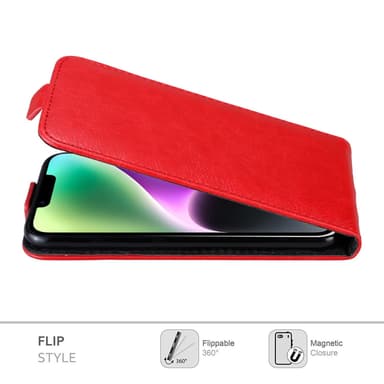 iPhone 14 deksel flip cover (rød)