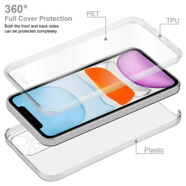 iPhone 11 Deksel 360 Case Cover (gjennomsiktig)