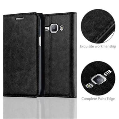 lommebokdeksel Samsung Galaxy J1 2015 case (svart)