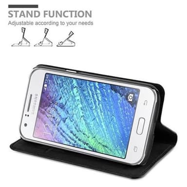 lommebokdeksel Samsung Galaxy J1 2015 case (svart)