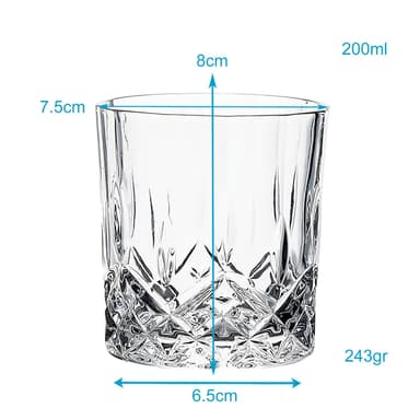 Drikkeglass Krystallglass 6x 200 ml Edelglass Glass