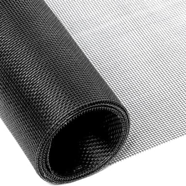 Fluenett Insektnett Vindusdør Glassfiber 150 cm (svart)