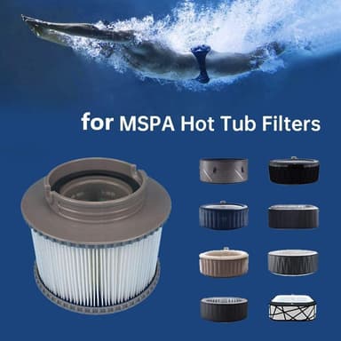 2 stk - Bassengfilter for MSPA oppblåsbare bassenger FD2089 - Bassengfilter
