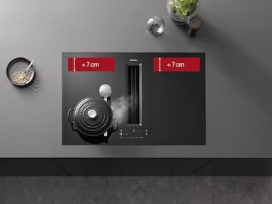 Miele Platetopp med integrert ventilasjon KMDA 7676 FL-U BlackPerfection