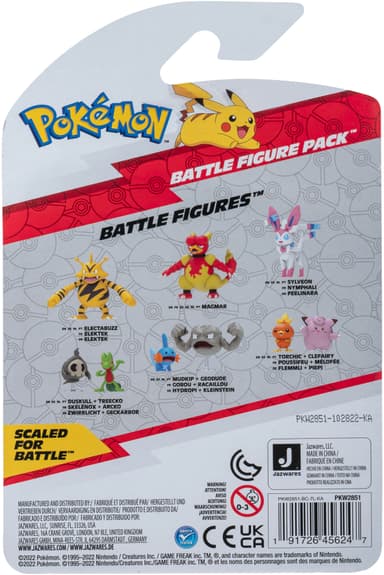Pokémon actionfigursett to-pakning (Squirtle, Pikachu)