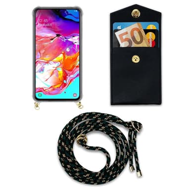 Samsung Galaxy A70 / A70s Deksel med Halskjede (brun)