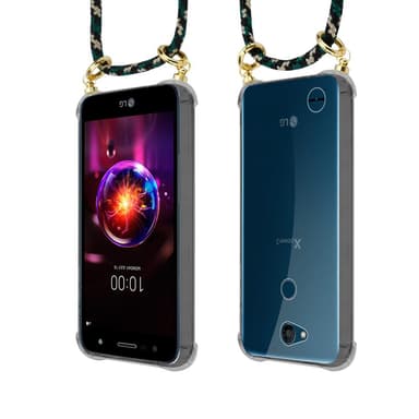 LG X POWER 3 Deksel med Halskjede (brun)
