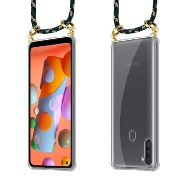 Samsung Galaxy A11 / M11 Deksel med Halskjede (brun)