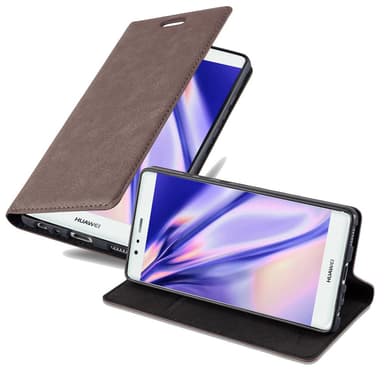 lommebokdeksel Huawei P9 case (brun)