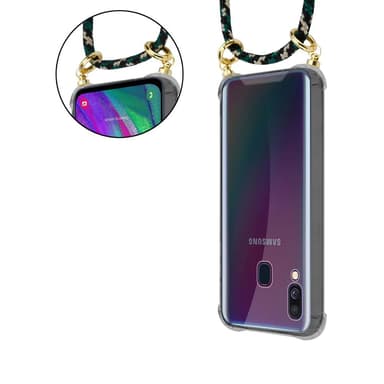 Samsung Galaxy A40 Deksel med Halskjede (brun)