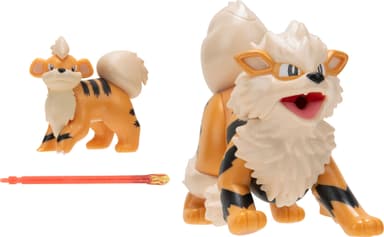 Pokémon Select Evolution actionfigur 2-pakning (Growlithe, Arcanine)