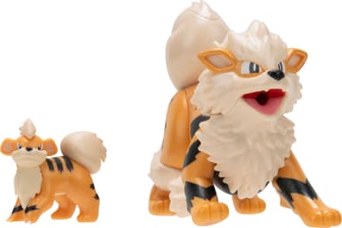 Pokémon Select Evolution actionfigur 2-pakning (Growlithe, Arcanine)