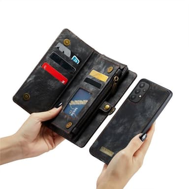CaseMe mobildeksel 008 11-kort Samsung Galaxy A32 5G - Svart/grå