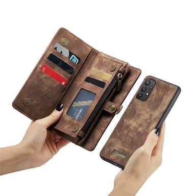 CaseMe mobildeksel 008 11-kort Samsung Galaxy A32 5G - Brun