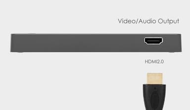 NÖRDIC KVM-svitsj 2 til 1 USB-C & HDMI 4K60Hz 2xUSB-A