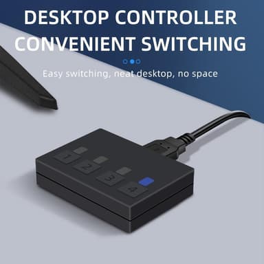 NÖRDIC KVM Switch 4 PC til 1xHDMI 8K60Hz og 4xUSB HDCP 2.2 for Xbox, PS5, Laptop