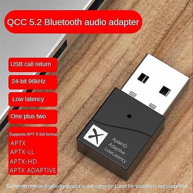 NÖRDIC USB-A Bluetooth 5.2-adapter med Qualcomm-brikke og aptX LL aptX Adaptive