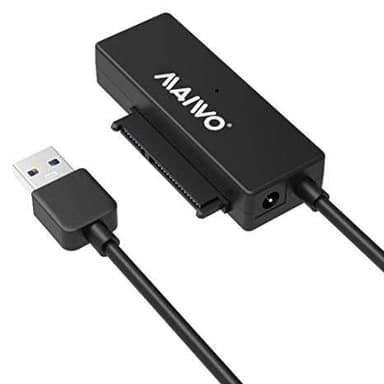 Maiwo K10435 5Gbps USB3.1 til 2,5 ""og 3.5"" HDD SSD 12.5mm SATA III adapter 10cm USB A Kabel, 14TB