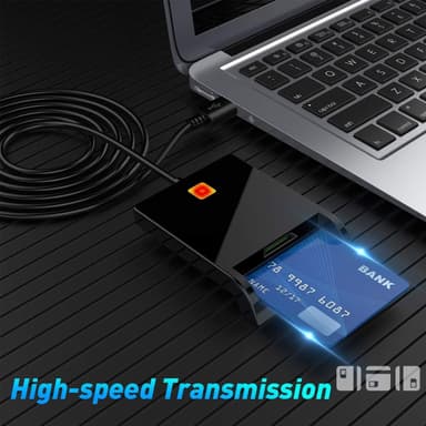 NÖRDIC USB-A Smart- og SIM-kortleser ISO7816 ID-kort EMV Kredittkort