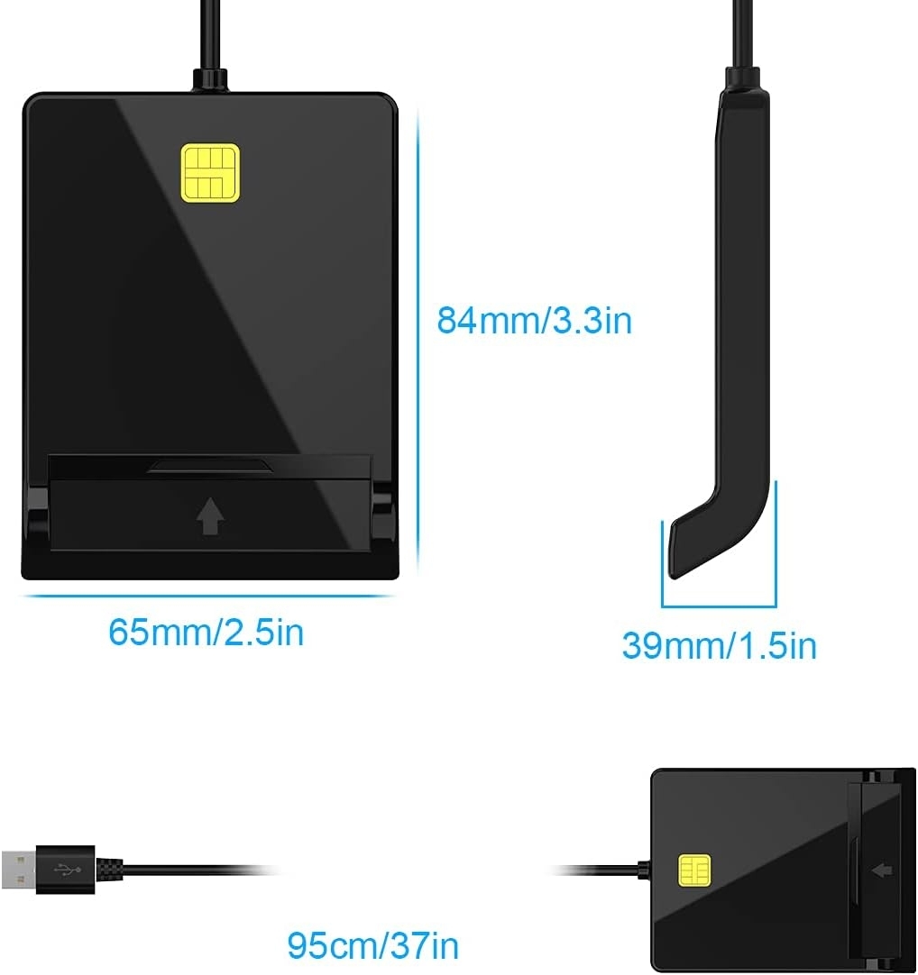 NÖRDIC USB-A Smart- og SIM-kortleser ISO7816 ID-kort EMV Kredittkort