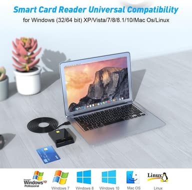 NÖRDIC USB-A Smart- og SIM-kortleser ISO7816 ID-kort EMV Kredittkort