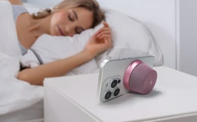 NÖRDIC Bluetooth 5.3 høyttaler med magnet 3W IPX6 rosa
