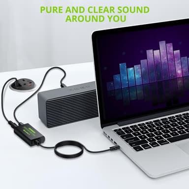 NÖRDIC 48kHz DAC analog til digital omformer 3,5 mm til SPDIF Toslink