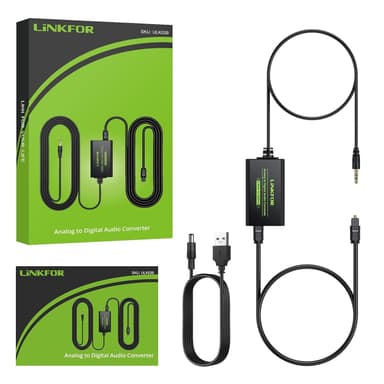 NÖRDIC 48kHz DAC analog til digital omformer 3,5 mm til SPDIF Toslink