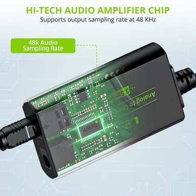 NÖRDIC 48kHz DAC analog til digital omformer 3,5 mm til SPDIF Toslink