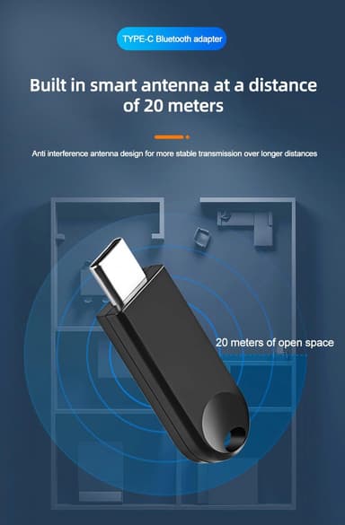 NÖRDIC USB-C Bluetooth 5.3-adapter