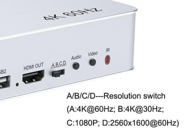 NÖRDIC KVM-svitsj 4xPC til 1xHDMI 4K 60Hz Quad Multi-Viewer med 4xUSB-A