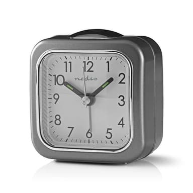 Nedis Analog Desk Alarm Clock | slumrefunksjon | Bakgrunnsbelysning | Grå / Hvit