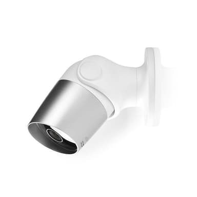 Nedis SmartLife Utendørs kamera | Wi-Fi | Full HD 1080p | IP65 | Cloud Storage (valgfritt) / microSD (ikke inkludert) | 12 V DC | Med bevegelses sensor | Nattsyn | Hvit / Sølv