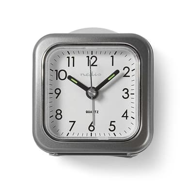 Nedis Analog Desk Alarm Clock | slumrefunksjon | Bakgrunnsbelysning | Grå / Hvit