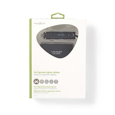 Nedis Universal DC Power Adapter | Biladapter | 150 W | Inngangsspenning: 12 V DC | 12 V DC | Maksimal utgangsstrøm per port: 4.0 A | Sort