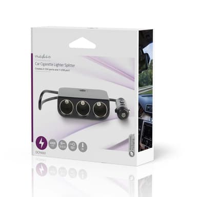 Nedis Universal DC Power Adapter | Biladapter | 150 W | Inngangsspenning: 12 V DC | 12 V DC | Maksimal utgangsstrøm per port: 4.0 A | Sort