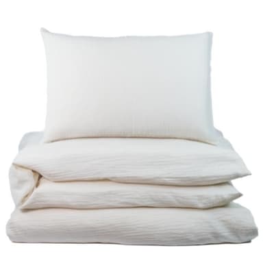 NG Baby Påslakan Säng Muslin Ivory