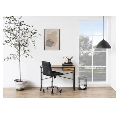 Skrivebord SEAFORD 110x45xH75cm, eik/svart