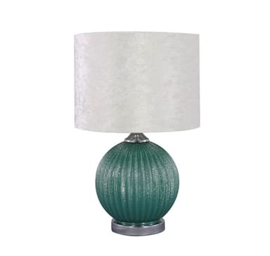 Bordlampe LUXO H42,5cm, hvit/turkis