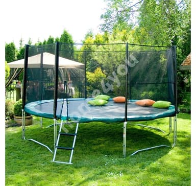 Kapsling for D305cm trampoline, med stenger, sort